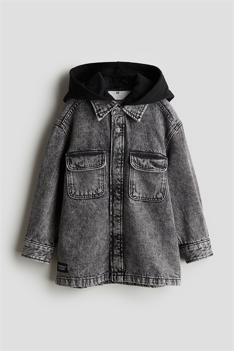 Джинсовая рубашка с капюшоном 1243910001 - Фото 13872917