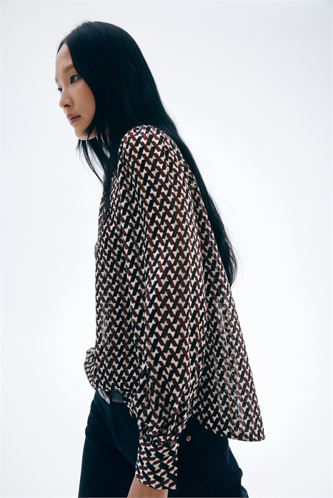 Блузка с воротником-стойкой 1292620002 - Фото 13873209