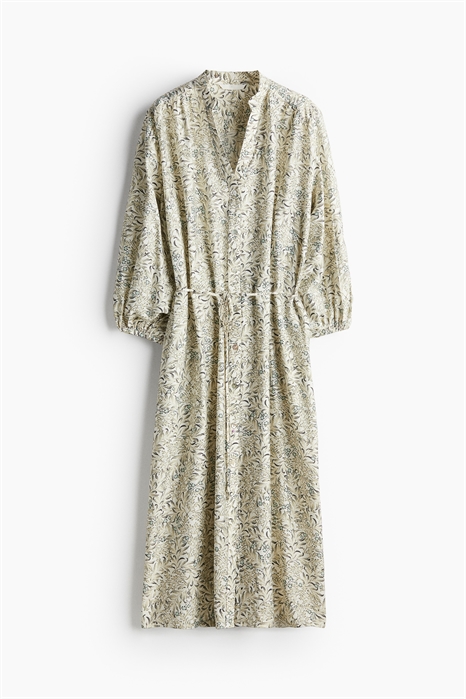 Платье с узорчатым поясом-завязкой 1248848001 - Фото 13874835