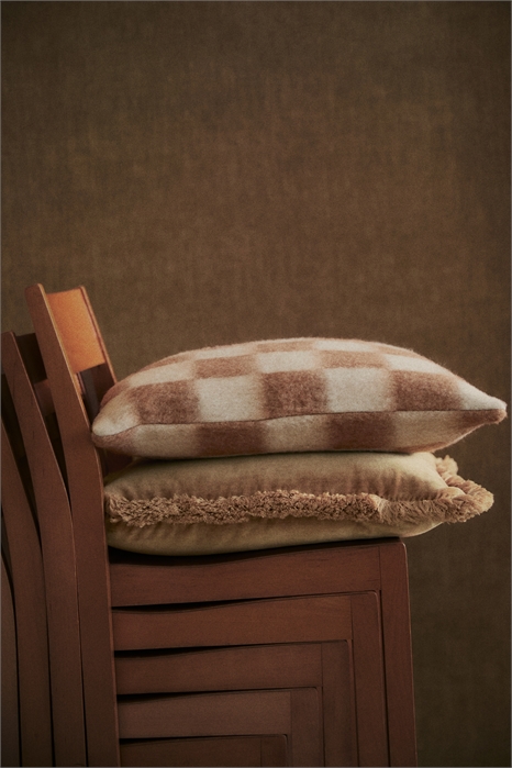 Чехол для подушки из шерстяной смеси в клетку 1271077002 - Фото 13875092