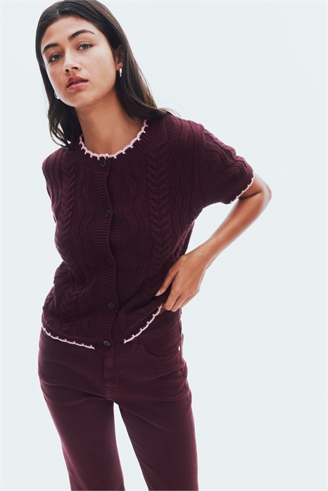 Кардиган вязаный с узором 1297861004 - Фото 13875189