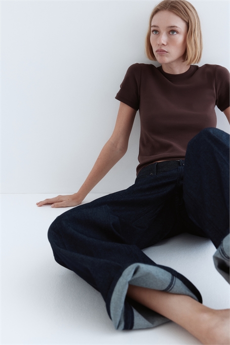 Облегающая футболка из хлопка 1301264002 - Фото 13875857