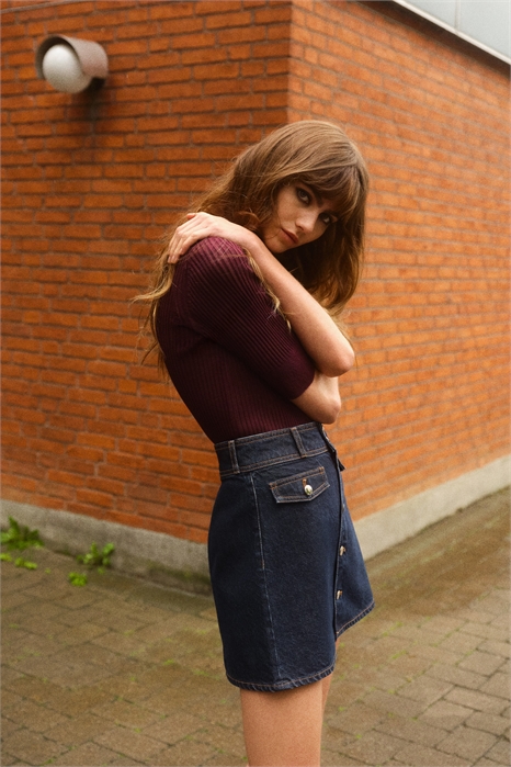 Джинсовая мини-юбка A-line 1303732002 - Фото 13876462