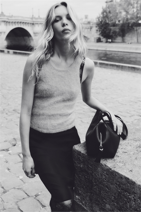 Топ на бретельках из мохеровой смеси 1300046001 - Фото 13880260