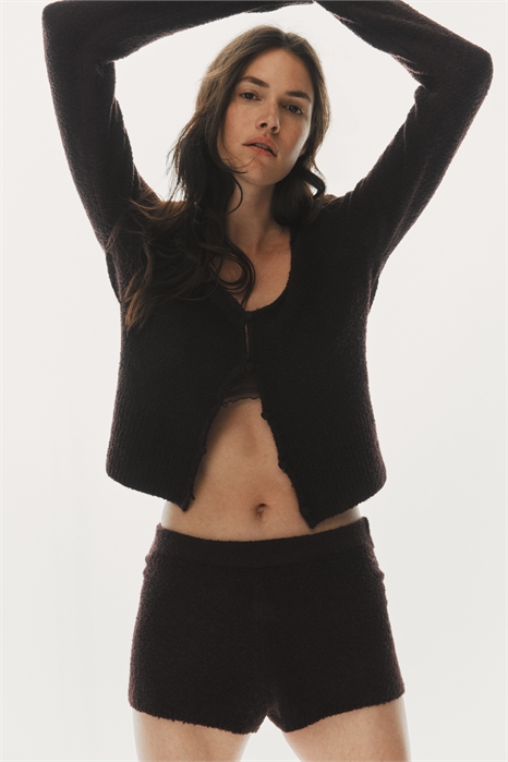 Мини-шорты из трикотажа букле 1301599002 - Фото 13880421