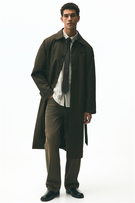 Свободный покрой Пальто с поясом в стиле мак 1304965001 - Фото 13880540