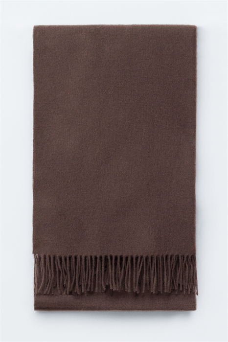 Шарф-одеяло из шерсти с бахромой 1095302018 - Фото 13882013