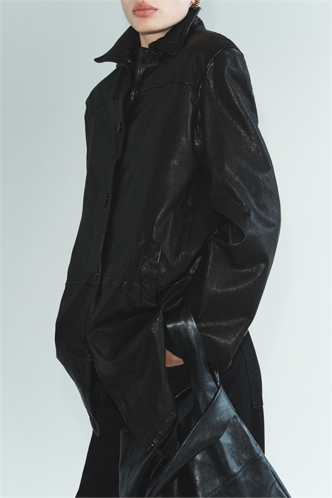 Кожаное пальто 1299556001 - Фото 13882435