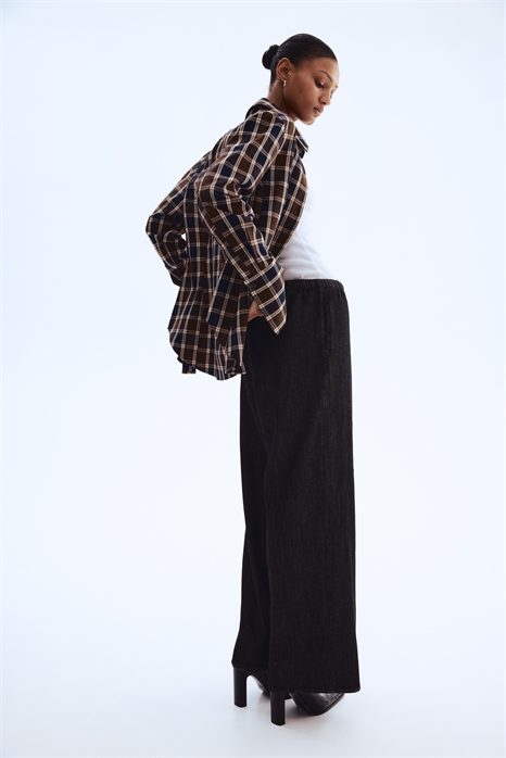 Брюки-стринги из мягкого денима Feather 1270761008 - Фото 13882871