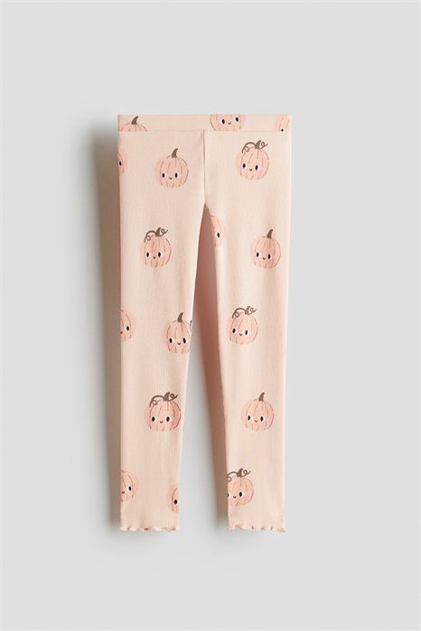 Ребристые хлопковые леггинсы 1307612004 - Фото 13885744