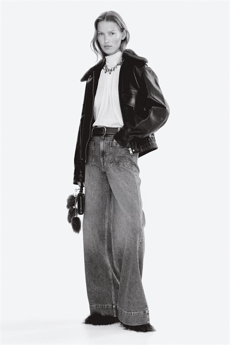 Широкие высокие джинсы 1261750011 - Фото 13887334