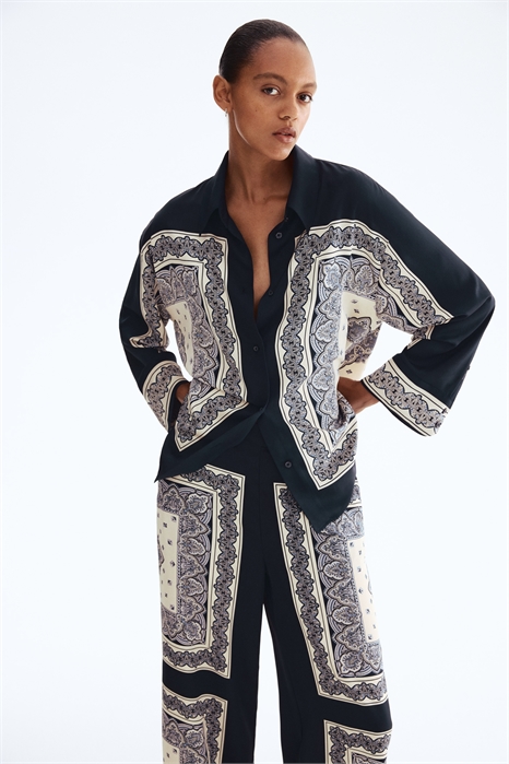 Оверсайз рубашка из саржи 1297053004 - Фото 13887911