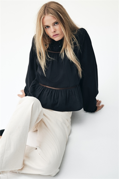 Блузка из хлопка с вышивкой 1298820002 - Фото 13888022