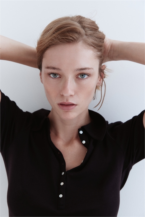 Приталенная рубашка-поло 1285650002 - Фото 13889312