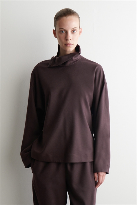 Топ из шерстяной фланели 1296111001 - Фото 13891963