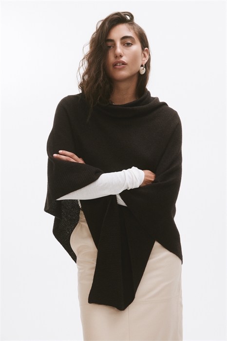 Пончо из тонкой вязки из кашемира 1075844004 - Фото 13893229