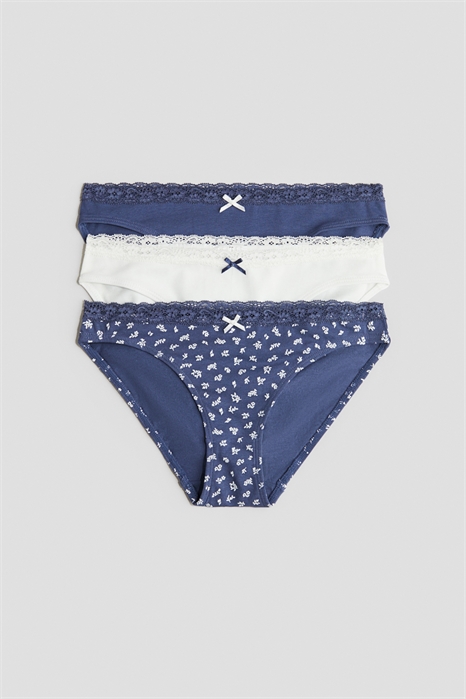 Хлопковые трусы набор из 3 штук 1211242019 - Фото 13893432