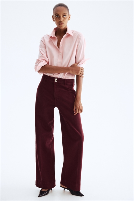 Широкие высокие джинсы 1297530010 - Фото 13894998