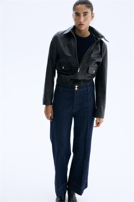 Широкие джинсы с высокой лодыжкой 1302277001 - Фото 13895594