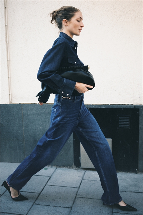 Прямые высокие джинсы 1303107002 - Фото 13895813