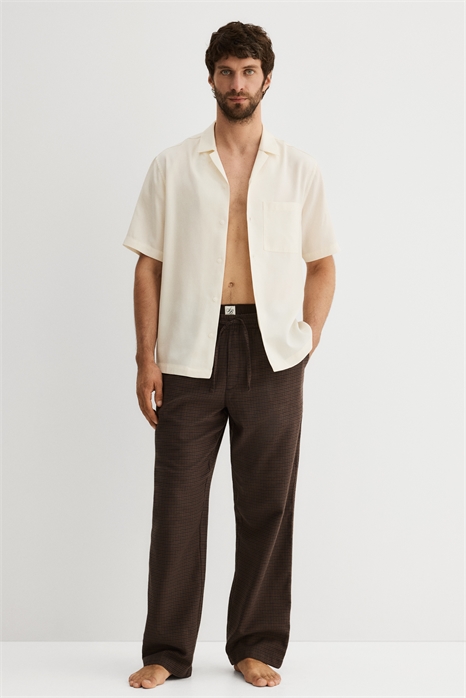 Фланелевые брюки расслабленного кроя 1304098004 - Фото 13895948