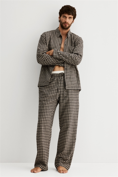 Фланелевая пижамная рубашка и нижняя часть 1304675002 - Фото 13896013