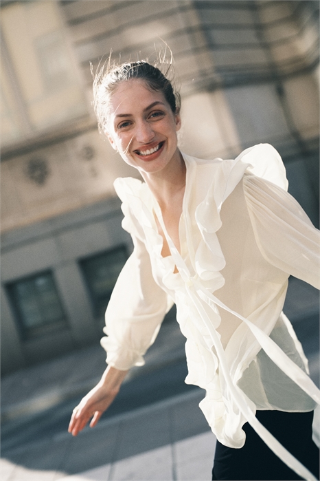 Блузка с отделкой фрилом 1316157001 - Фото 13896634