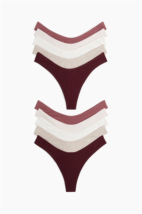 Хлопковые трусы стринги в упаковке 10 шт 1245865015 - Фото 13897038