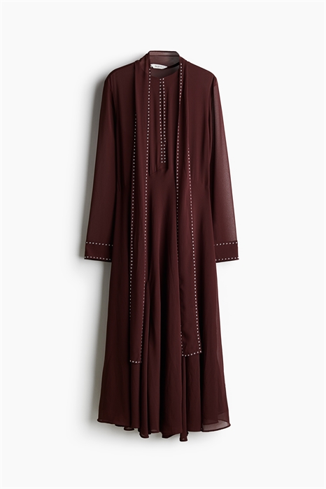 Шифоновое платье с декором из шпилек 1255408001 - Фото 13897125