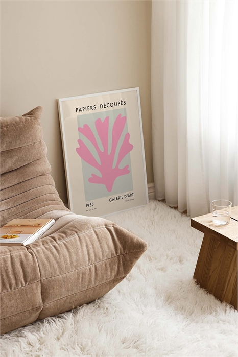 Розовый плакат Papiers Découpés 1189799001 - Фото 13897159