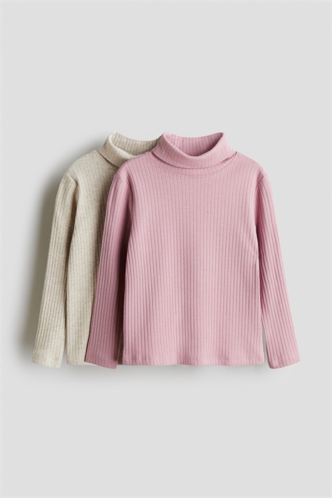 2 комплекта ребристых топов с вырезом поло 1231056005 - Фото 13897982