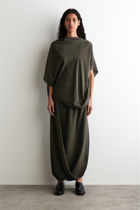 Шелковая юбка-миди с драпировкой 1291621001 - Фото 13898676