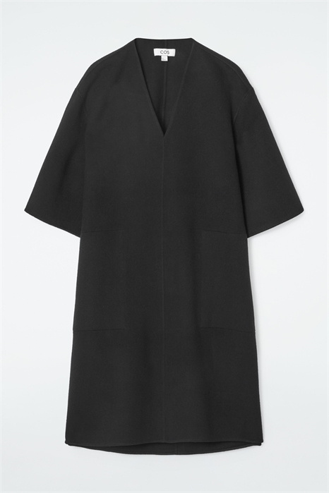 Платье из шерсти с V-образным вырезом 1258287002 - Фото 13899264