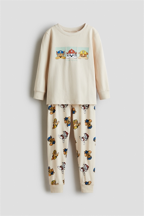 Пижама из хлопкового трикотажа с принтом 1232761033 - Фото 13899955