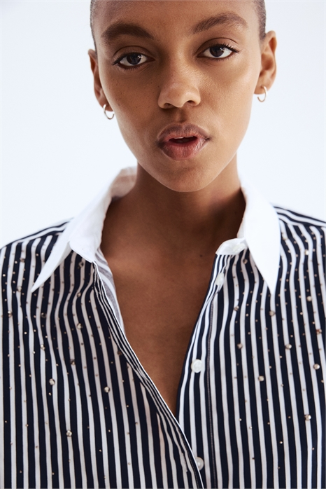 Рубашка, украшенная стразами 1306413001 - Фото 13900770