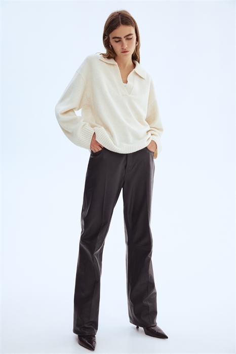 Джемпер с воротником из тонкой вязки 1093199019 - Фото 13901201