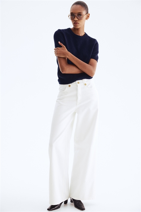 Широкие высокие джинсы 1314162001 - Фото 13901317