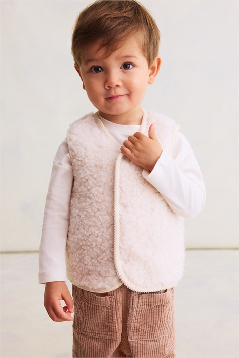 Плюшевая жилетка из шерстяного бленда 1235255001 - Фото 13901584