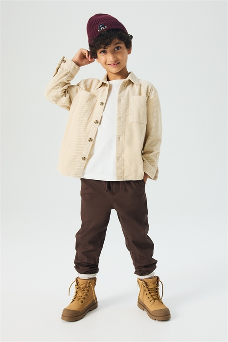 Джоггеры из твила с подкладкой из джерси 1238857002 - Фото 13901589