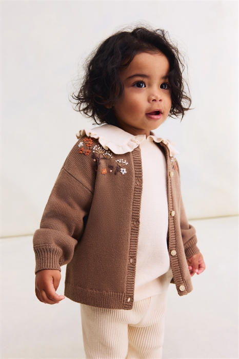 Хлопковый кардиган с вышивкой 1302734001 - Фото 13902910