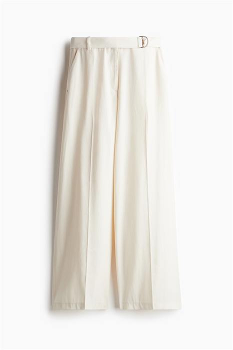 Широкие брюки с поясом 1237237004 - Фото 13903529