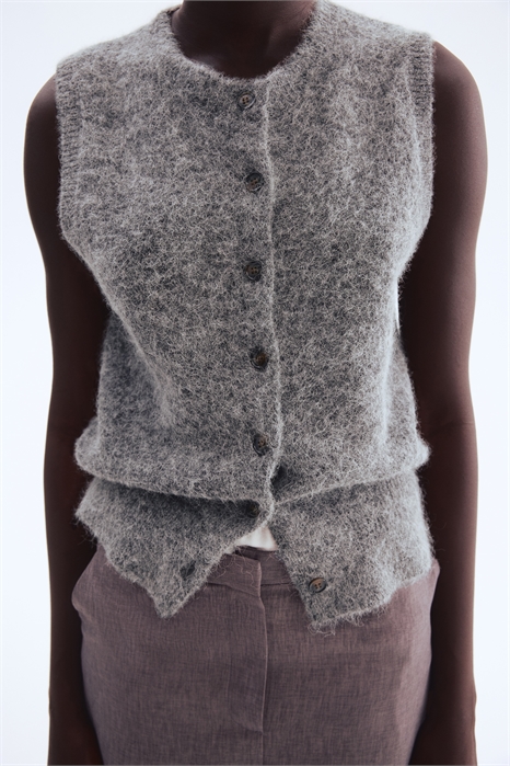 Жилет из смеси альпаки 1301180001 - Фото 13903711