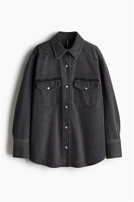 Джинсовая рубашка оверсайз 1229356005 - Фото 13904788