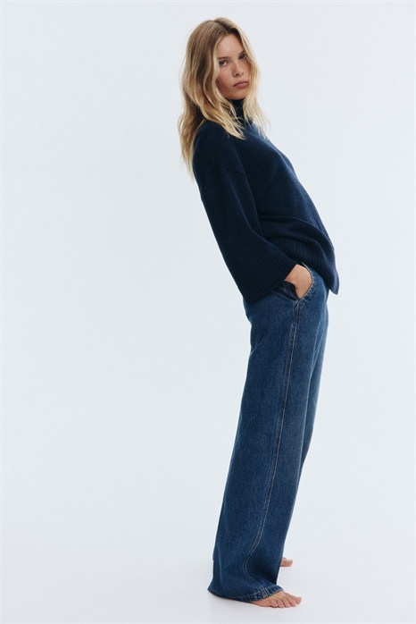 Широкие высокие джинсы 1302902004 - Фото 13907751