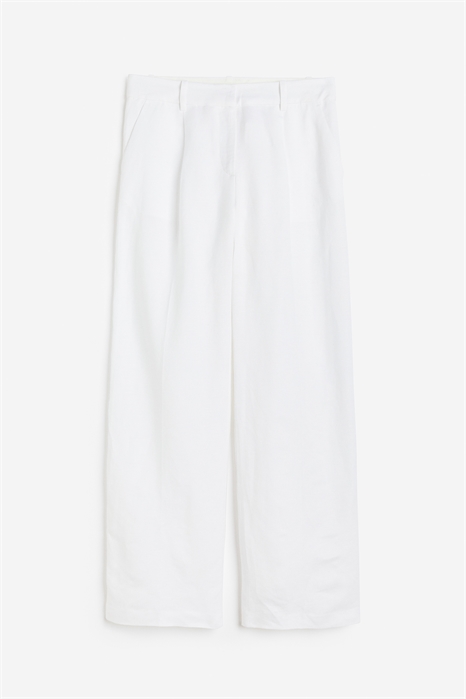 Широкие брюки из льняной смеси 1162010002 - Фото 13907944