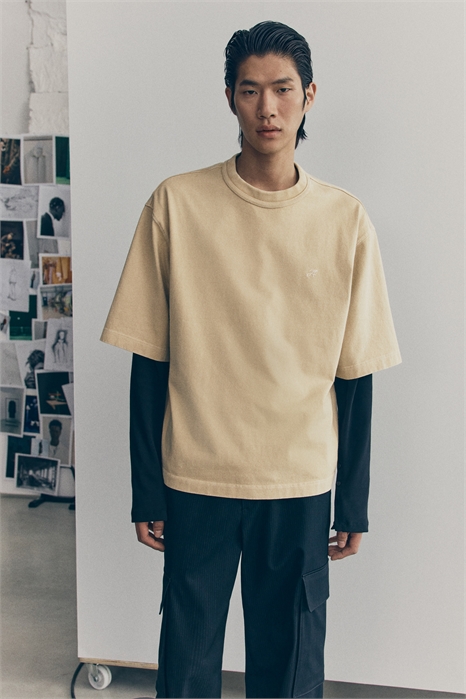 Хлопковая футболка в боксерском стиле 1299794004 - Фото 13910036