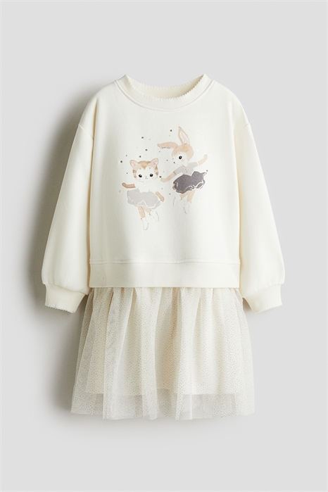 Платье-футболка с юбкой из тюля 1303542007 - Фото 13912024