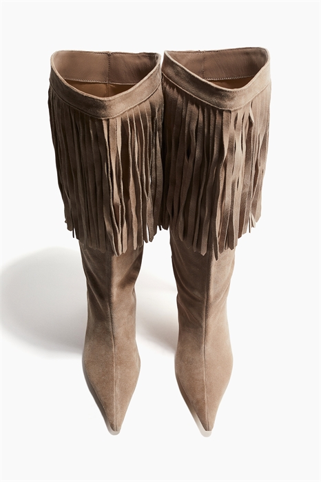 Замшевые сапоги до колена 1236599001 - Фото 13912523