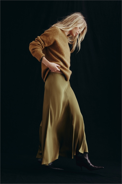 Атласная юбка макси 1302073001 - Фото 13913545