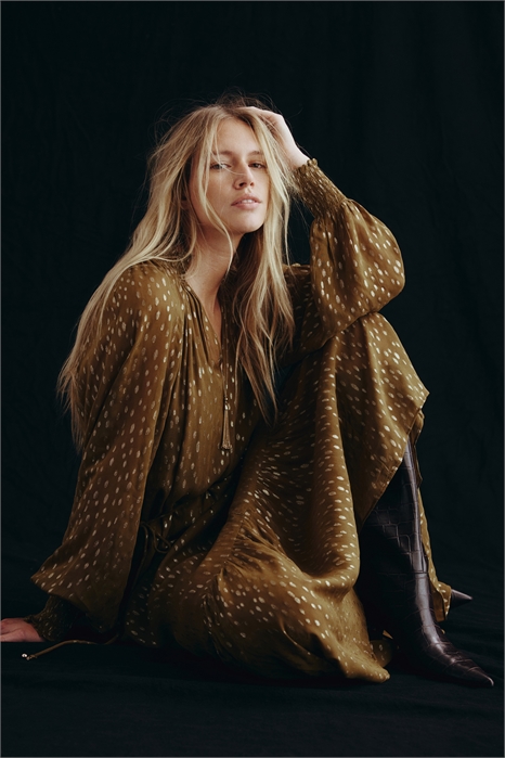 Платье макси с узором 1305528001 - Фото 13913774